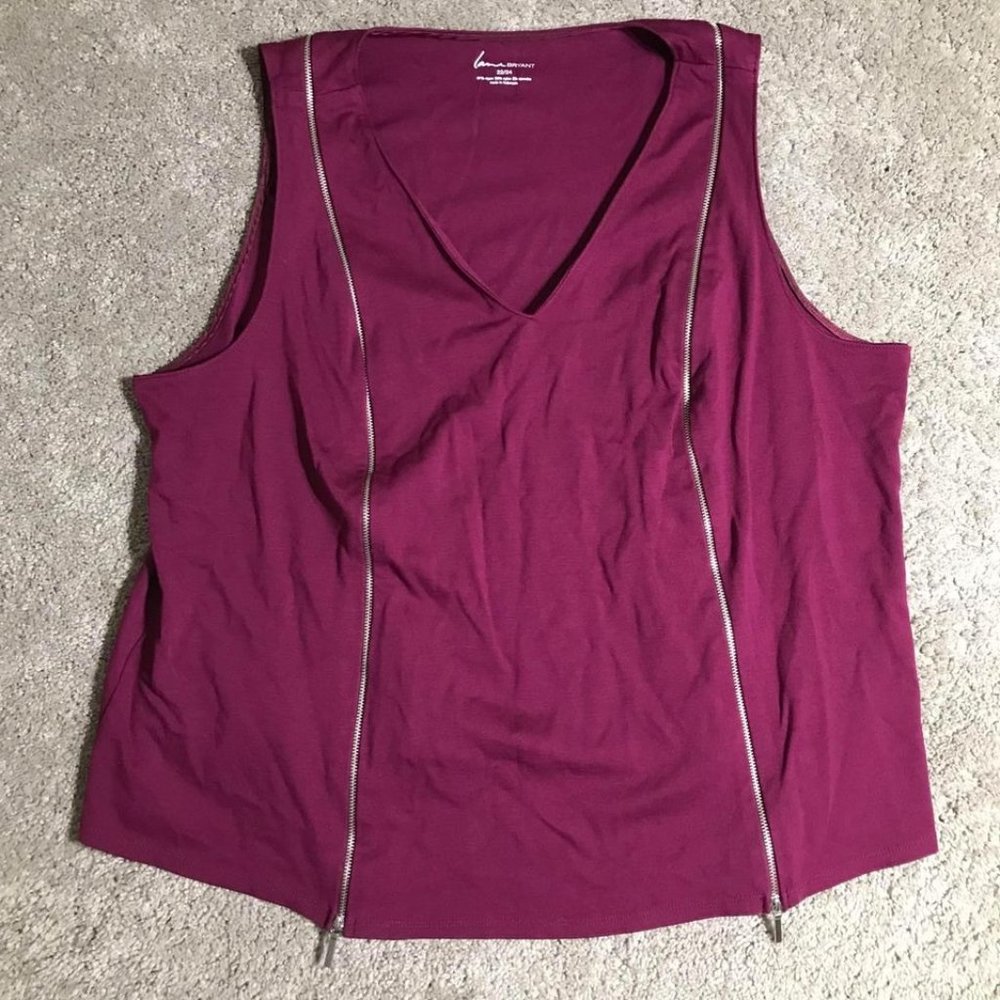Lane Bryant Purple Sleeveless Top